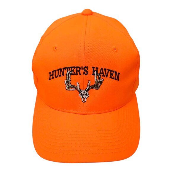 Hunters Haven Blaze Orange Snapback Cap Trucker Baseball Hunting Embroidered Hat - Picture 13 of 14